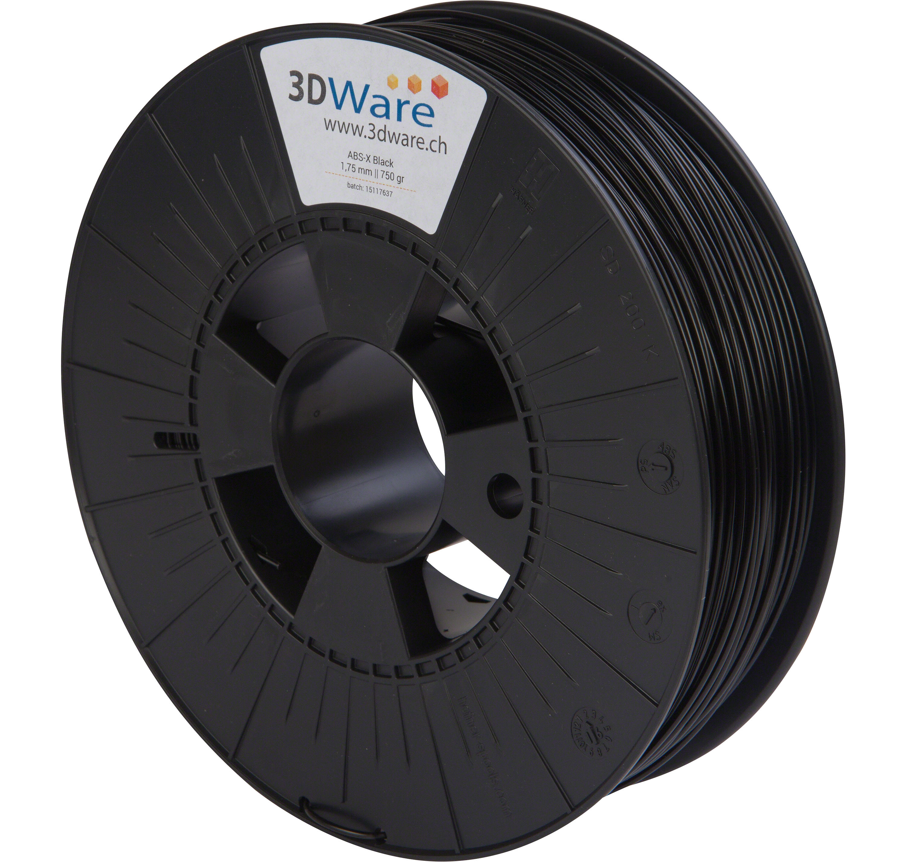 Dutch Filament ABSX Schwarz 1.75mm M01128110.750 3DWare Shop Schweiz